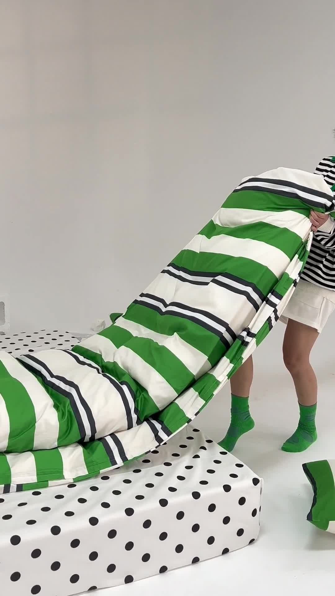 91家纺网 家纺一手货源 找家纺 (总) 雅居纺 2023新款13070黑白系全棉四件套