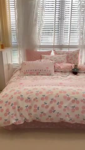 91家纺网 家纺一手货源 找家纺 晨希2023年新款全棉卡通印花简约款多规格四件套  活力兔