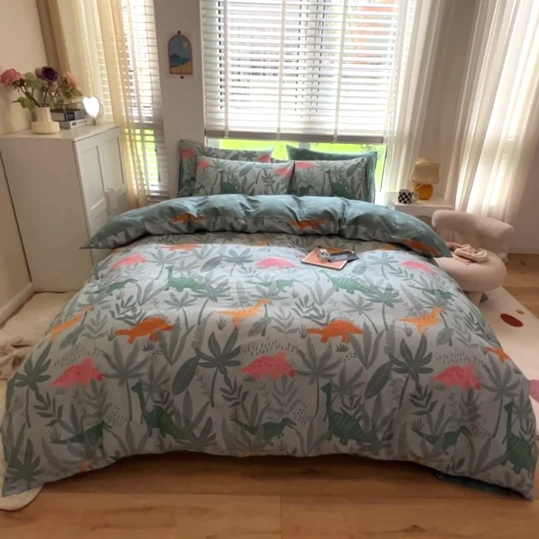 91家纺网 家纺一手货源 找家纺 晨希2023年新款全棉花卉印花简约款多规格四件套 梦龙