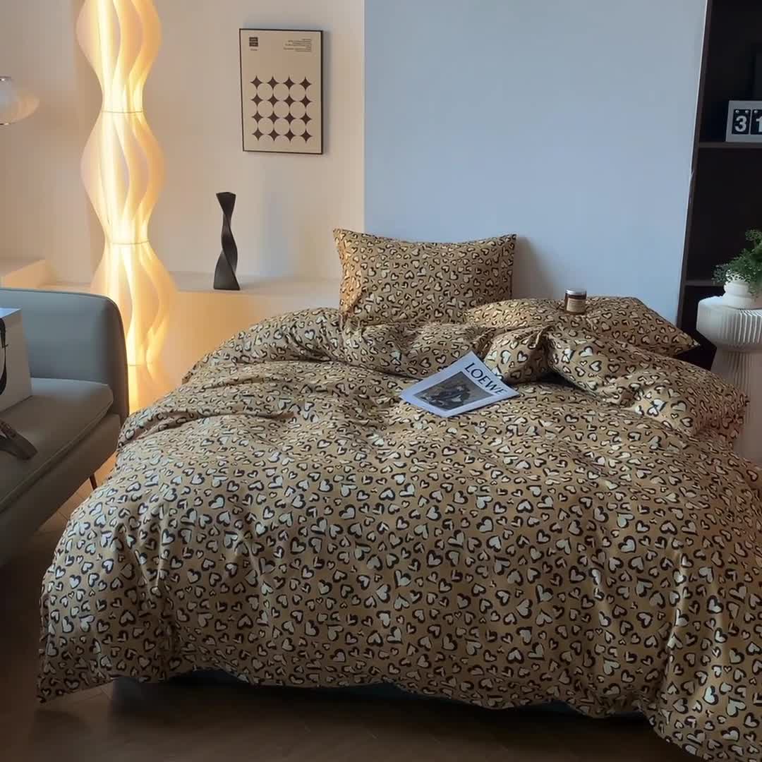 91家纺网 家纺一手货源 找家纺 怡家居 2022新款直播供货全棉印花四件套-第九批 深爱