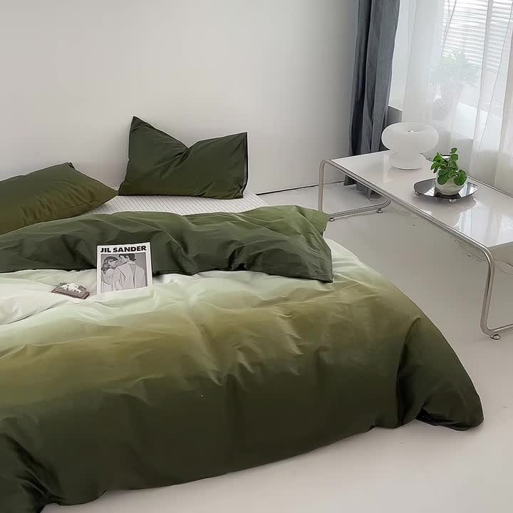 91家纺网 家纺一手货源 找家纺 怡家居 2022新款直播供货全棉印花四件套一 巴比伦-绿