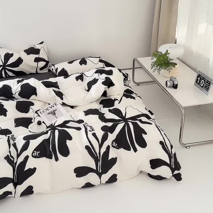 91家纺网 家纺一手货源 找家纺 怡家居 2022新款直播供货全棉印花四件套三 魅惑