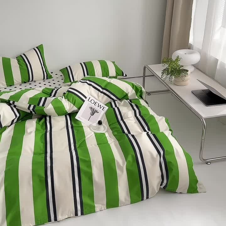 91家纺网 家纺一手货源 找家纺 怡家居 2022新款直播供货全棉印花四件套三 绿洲