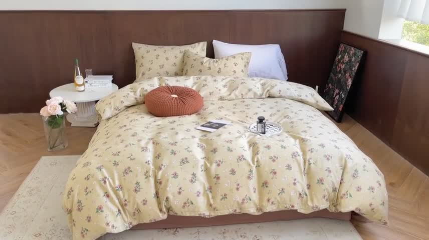 91家纺网 家纺一手货源 找家纺 时年 2023新款全棉小可爱系列四件套 西西里