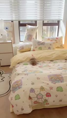 91家纺网 家纺一手货源 找家纺 澳萝拉 2023新款全棉印花四件套会员减5元游乐园