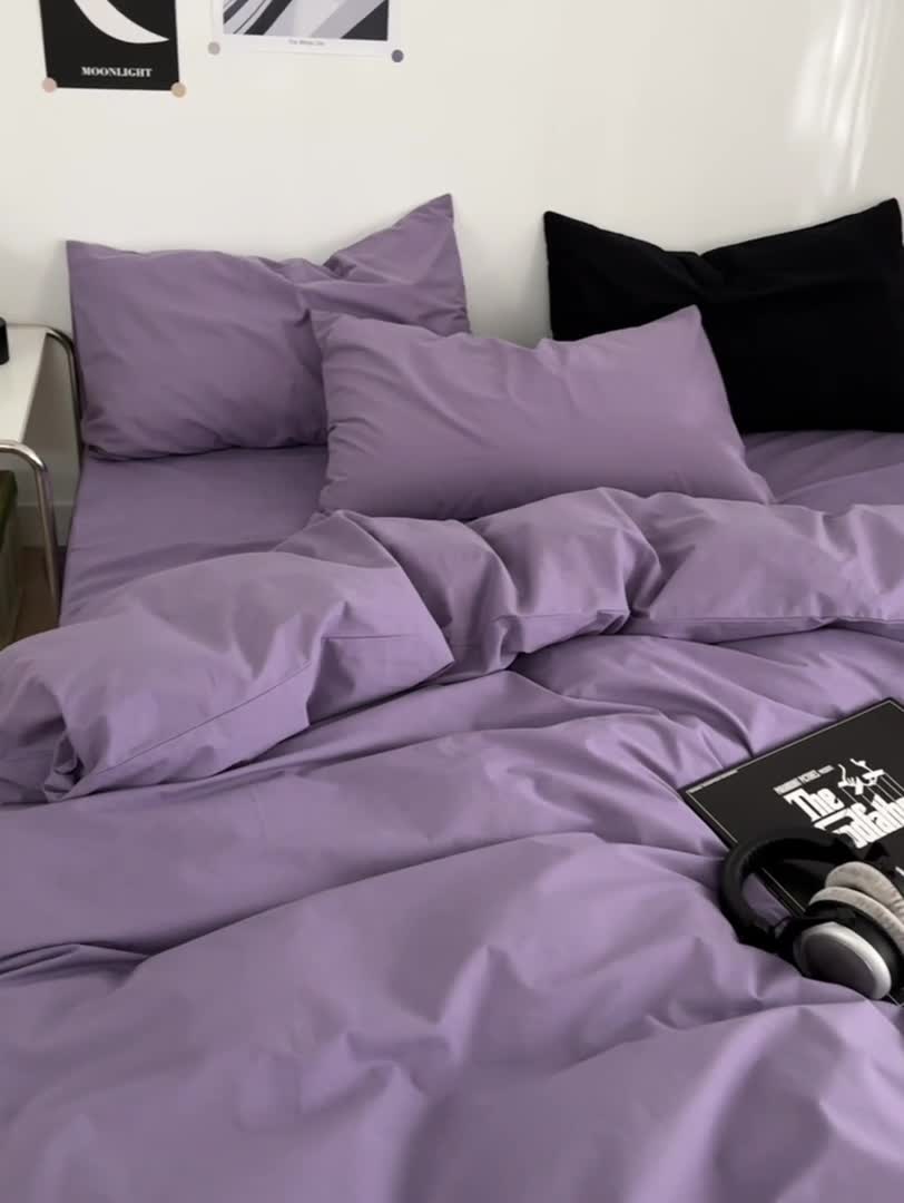 91家纺网 家纺一手货源 找家纺 （总）艾沁 新款32支加密全棉水洗棉混搭四件套