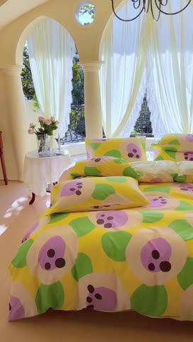 91家纺网 家纺一手货源 找家纺 星巴k家纺2023新款全棉13372花卉印花简约卡通款多规格四件套昙雅