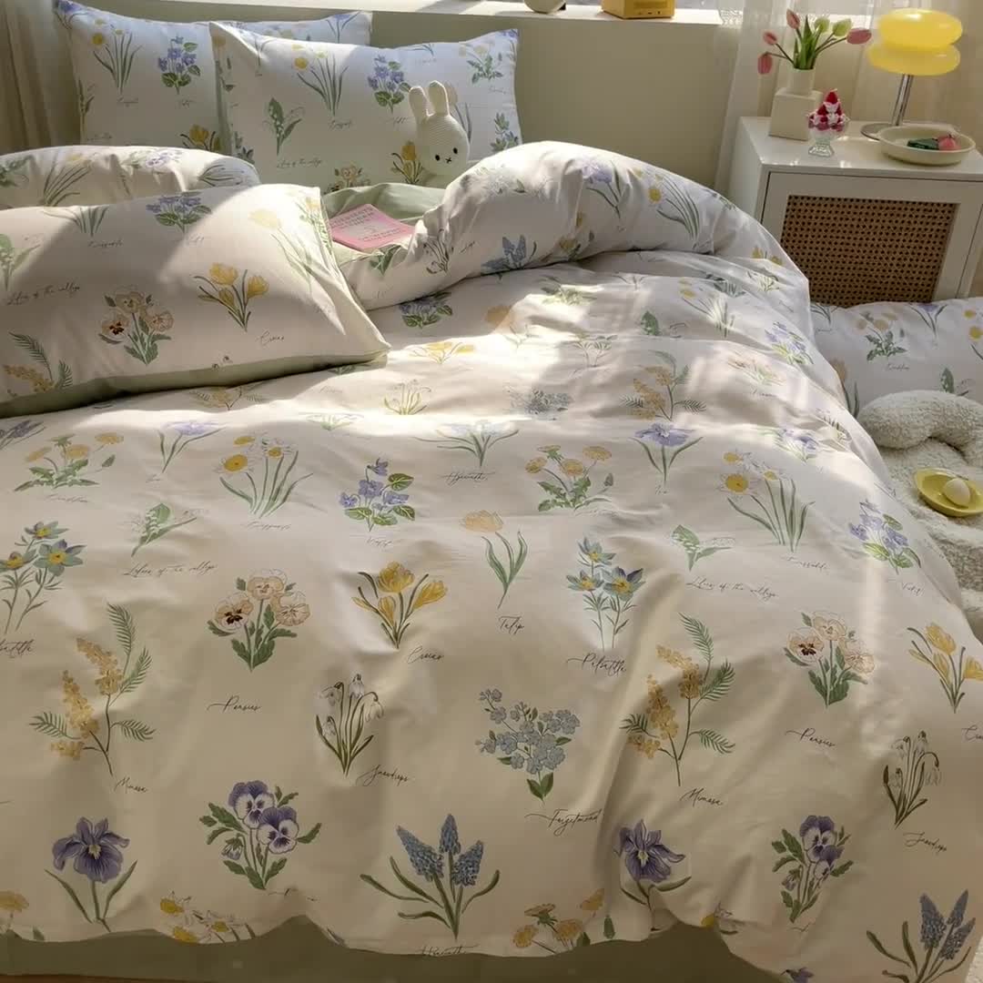 91家纺网 家纺一手货源 找家纺 曼之夏 （上新）2023春夏新款全棉印花四件套 （新）长卿