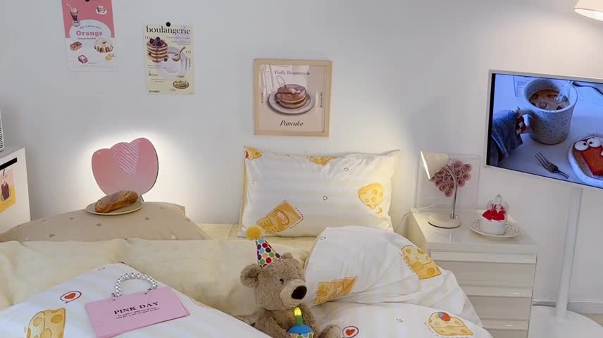 91家纺网 家纺一手货源 找家纺 昔可 2023新款小清新全棉四件套 芝士奶酪