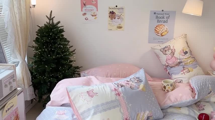 91家纺网 家纺一手货源 找家纺 昔可家纺 2023新款圣诞系列全棉四件套 熊熊派对