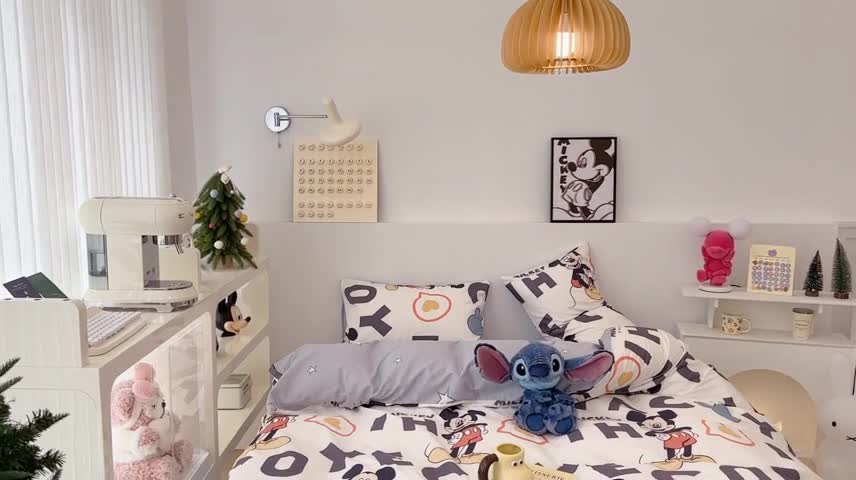 91家纺网 家纺一手货源 找家纺 昔可家纺 2023新款迪士尼系列全棉四件套 字母酷米奇