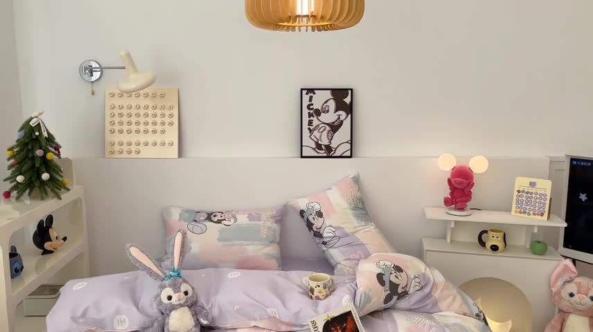 91家纺网 家纺一手货源 找家纺 昔可家纺 2023新款迪士尼系列全棉四件套 马卡龙底米奇