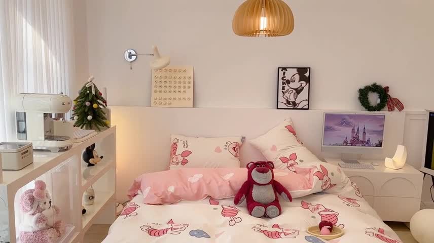 91家纺网 家纺一手货源 找家纺 昔可家纺 2023新款迪士尼系列全棉四件套 粉色小猪噗噗