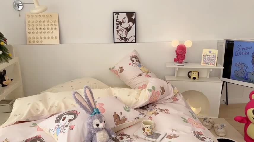 91家纺网 家纺一手货源 找家纺 昔可家纺 2023新款迪士尼系列全棉四件套 白雪公主