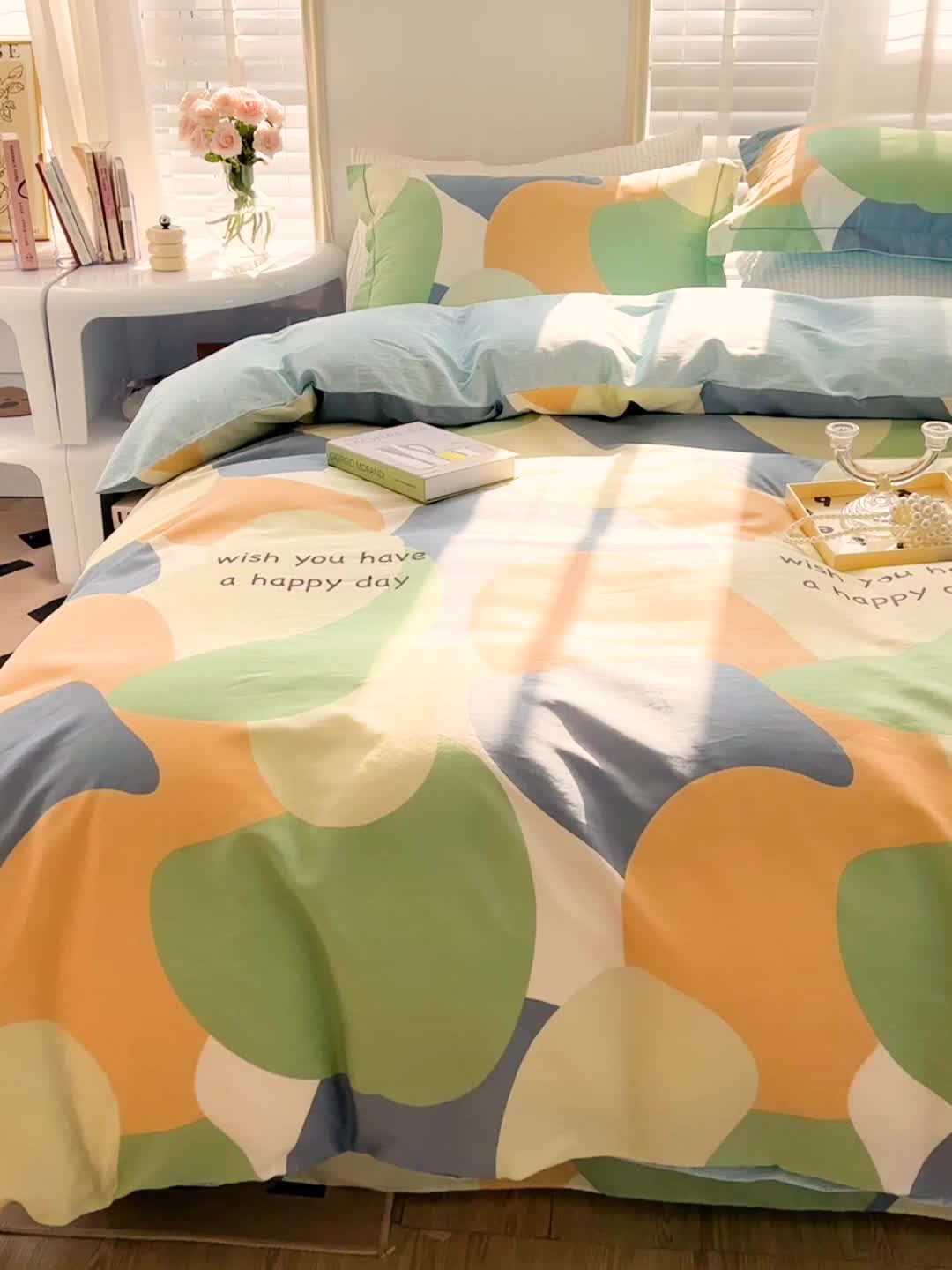 91家纺网 家纺一手货源 找家纺 乐童家纺 2024新款网红直播爆款吊边＋一字绣工艺款四件套-第四波 罗马假日