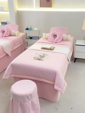 91家纺网 家纺一手货源 找家纺 莉人坊 2023新款棉麻佳颜小鹿 床罩 佳颜小鹿 粉色