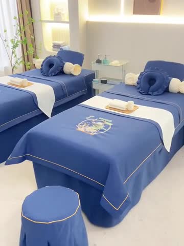 91家纺网 家纺一手货源 找家纺 莉人坊 2023新款棉麻佳颜小鹿 床罩 佳颜小鹿 海蓝