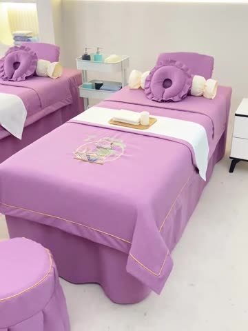 91家纺网 家纺一手货源 找家纺 莉人坊 2023新款棉麻佳颜小鹿 床罩 佳颜小鹿 紫色