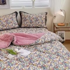 91家纺网 家纺一手货源 找家纺 一米阳光 2023新款纯棉蕾丝豆豆被被子被芯 南笙