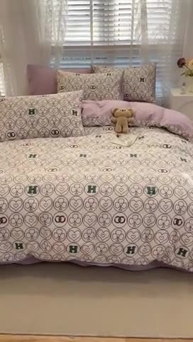 91家纺网 家纺一手货源 找家纺 晨希 2023年新款全棉印花北欧款多规格四件套 卡门