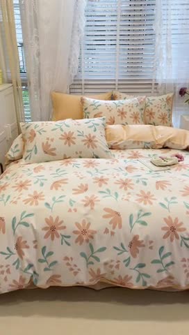 91家纺网 家纺一手货源 找家纺 晨希2023年新款全棉花卉印花简约款多规格四件套 娇兰