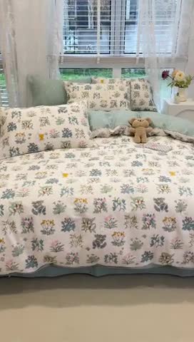 91家纺网 家纺一手货源 找家纺 晨希2023年新款全棉花卉印花简约款多规格四件套 落离