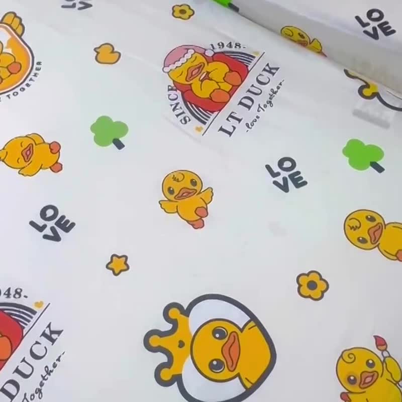 91家纺网 家纺一手货源 找家纺 小虾米 2023新款上下铺小黄鸭系列全棉床笠（可定制） 皇冠假日