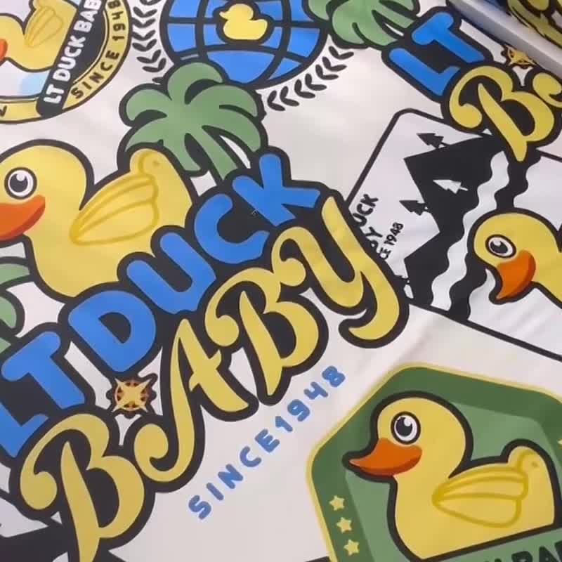 91家纺网 家纺一手货源 找家纺 小虾米 2023新款上下铺小黄鸭系列全棉被套 假日鸭