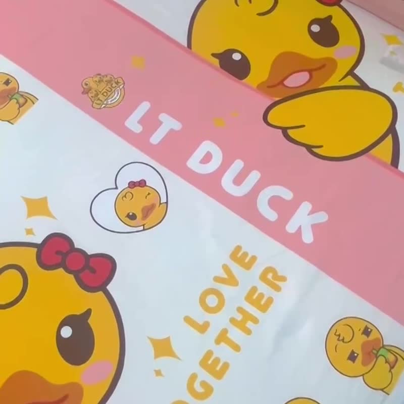 91家纺网 家纺一手货源 找家纺 小虾米 2023新款上下铺小黄鸭系列全棉被套 羞涩鸭