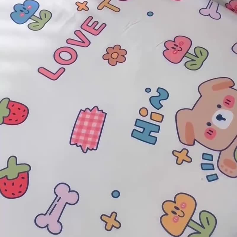 91家纺网 家纺一手货源 找家纺 小虾米 2023新款卡通系列全棉被套 爱的旅途