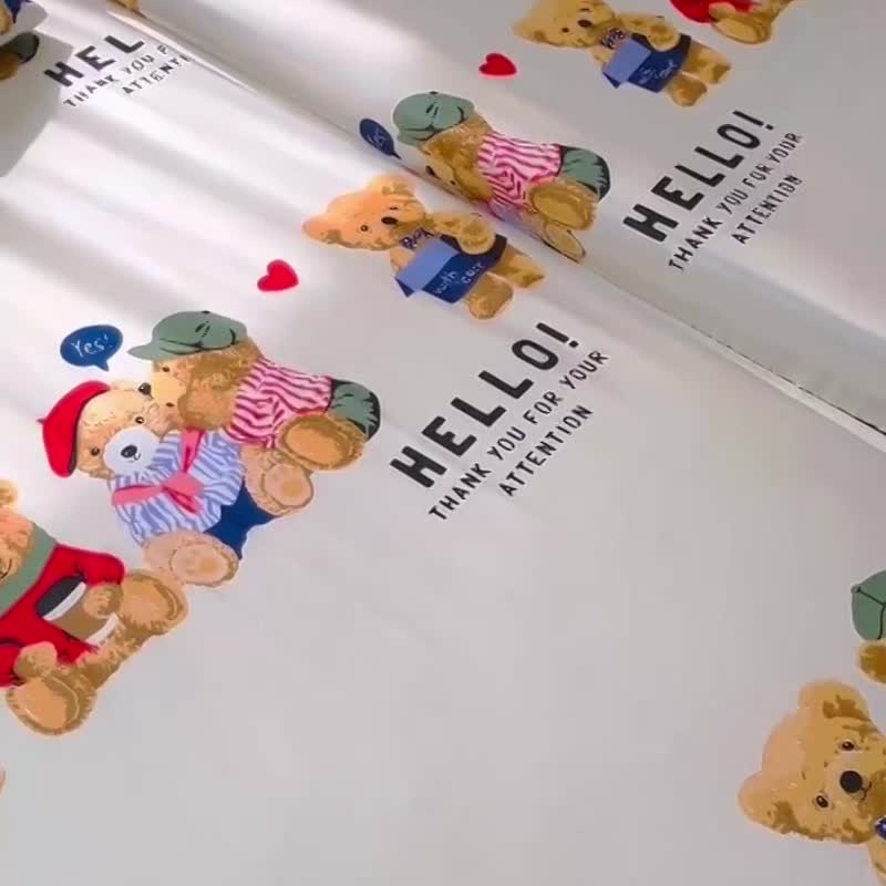 91家纺网 家纺一手货源 找家纺 小虾米 2023新款卡通系列全棉被套 邦迪仔