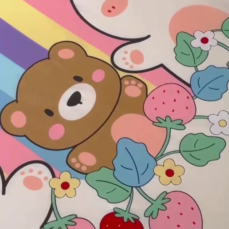 91家纺网 家纺一手货源 找家纺 小虾米 2023新款卡通系列全棉被套 天真小兔