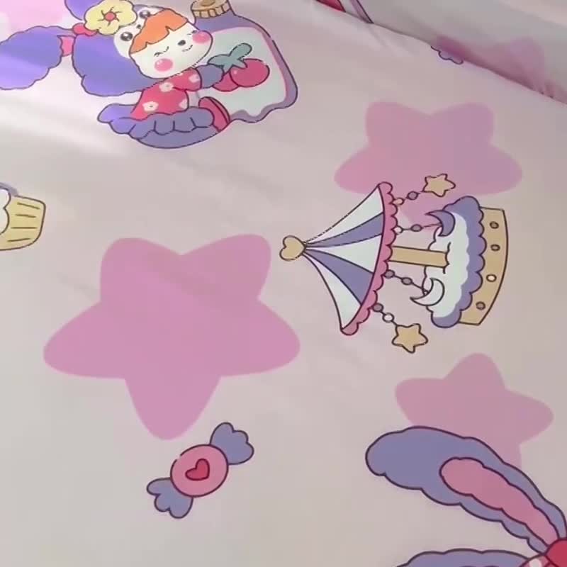 91家纺网 家纺一手货源 找家纺 小虾米 2023新款卡通系列全棉被套 甜睡兔宝