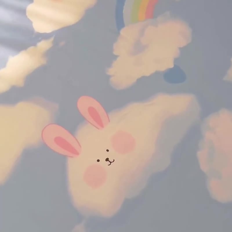 91家纺网 家纺一手货源 找家纺 小虾米 2023新款卡通系列全棉被套 阳光彩虹