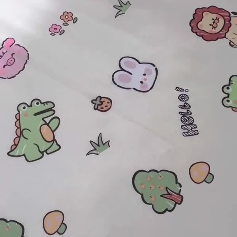 91家纺网 家纺一手货源 找家纺 小虾米 2023新款卡通系列全棉床笠（可定制） 野餐派对