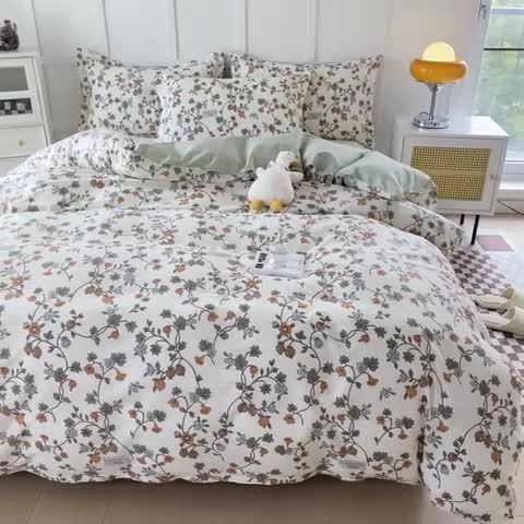 91家纺网 家纺一手货源 找家纺 帛织澜  2025新款全棉喷气12868系列纯棉四件套 花千骨