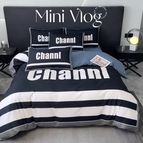 91家纺网 家纺一手货源 找家纺 花沐 2025新款轻奢潮牌亲肤棉纯棉四件套 轻奢英伦