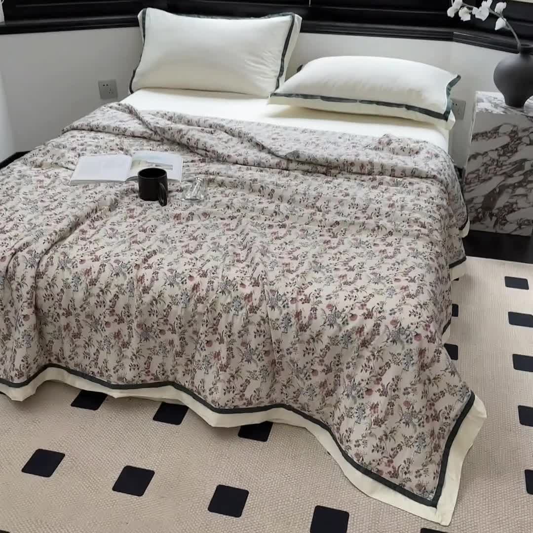 91家纺网 家纺一手货源 找家纺 汇庭 2023新款 雅丝系列夏被 雷蒙