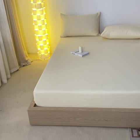 91家纺网 家纺一手货源 找家纺 蓝巢家纺 2023新款A类母婴级四季可用全棉老粗布单品系列单床笠 月白