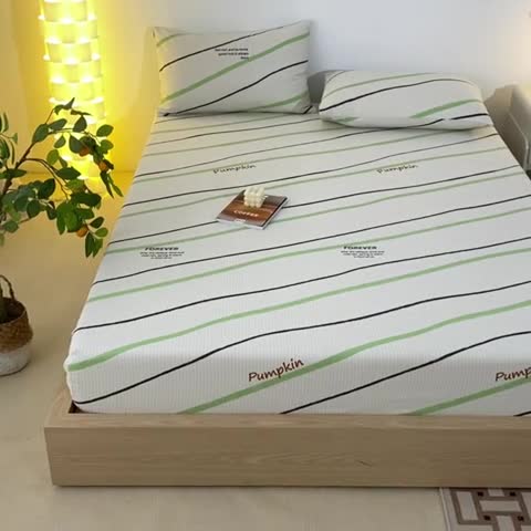 91家纺网 家纺一手货源 找家纺 蓝巢家纺 2023新款A类母婴级四季可用全棉老粗布单品系列单床笠 平流