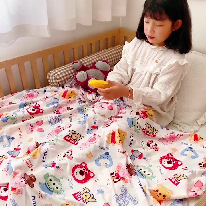 91家纺网 家纺一手货源 找家纺 星期八 2023新款 迪斯尼凉感毯 总动员