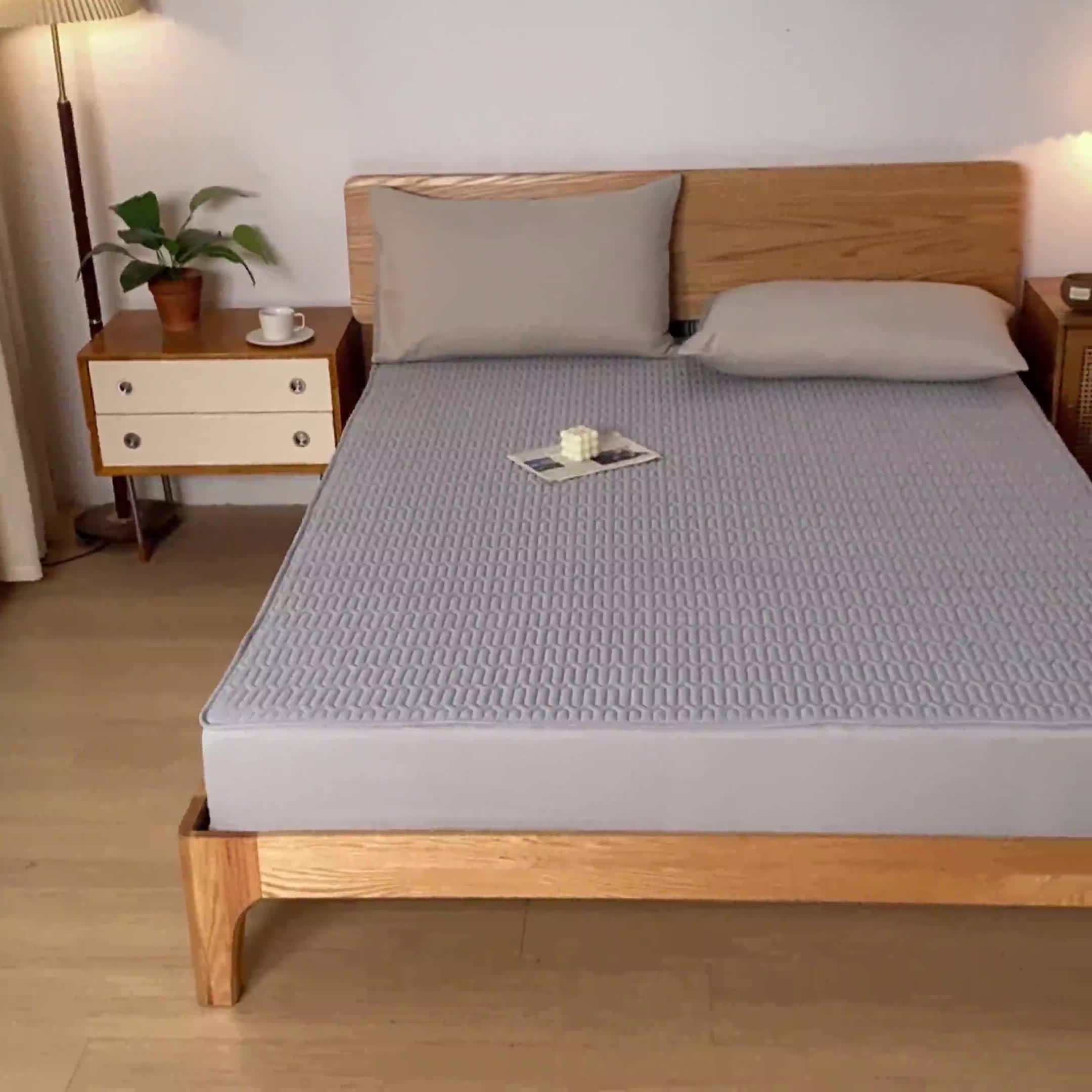 91家纺网 家纺一手货源 找家纺 鑫钰 2023新款经典款防水床笠 金典款-绅士灰