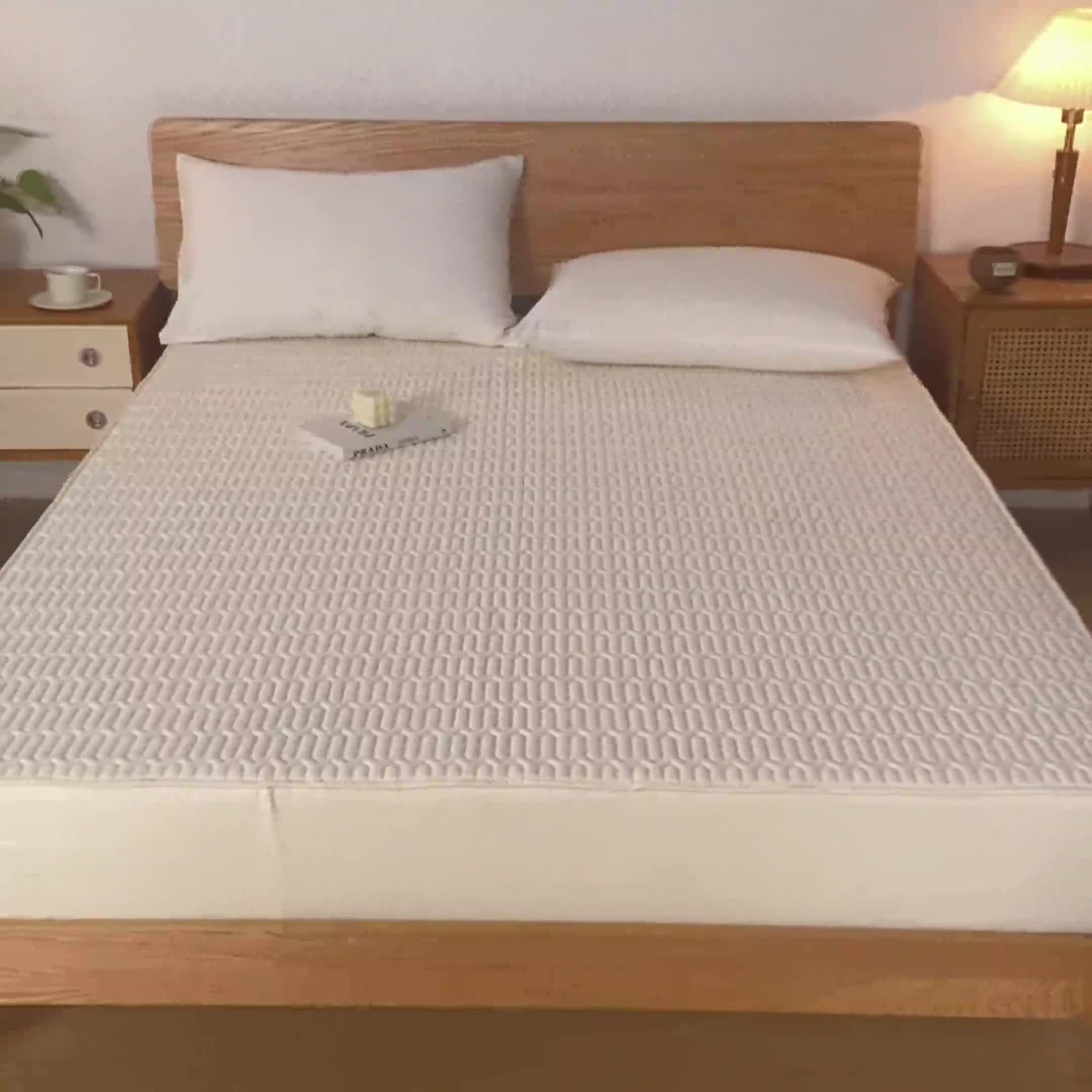 91家纺网 家纺一手货源 找家纺 鑫钰 2023新款经典款防水床笠 金典款-优雅白