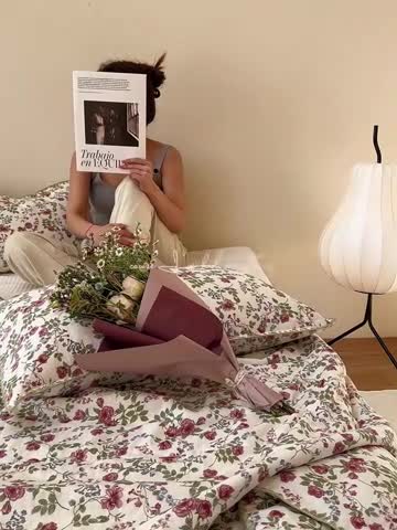 91家纺网 家纺一手货源 找家纺 洋铭区  2023双层纱夏被 小玫瑰