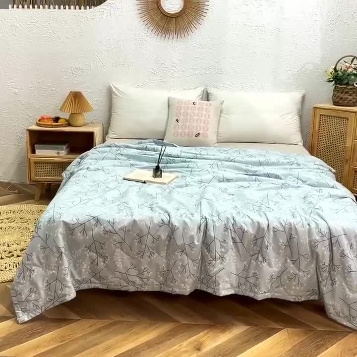 91家纺网 家纺一手货源 找家纺 欧雅搁2025新款水洗棉夏被跑量夏凉被空调被素香