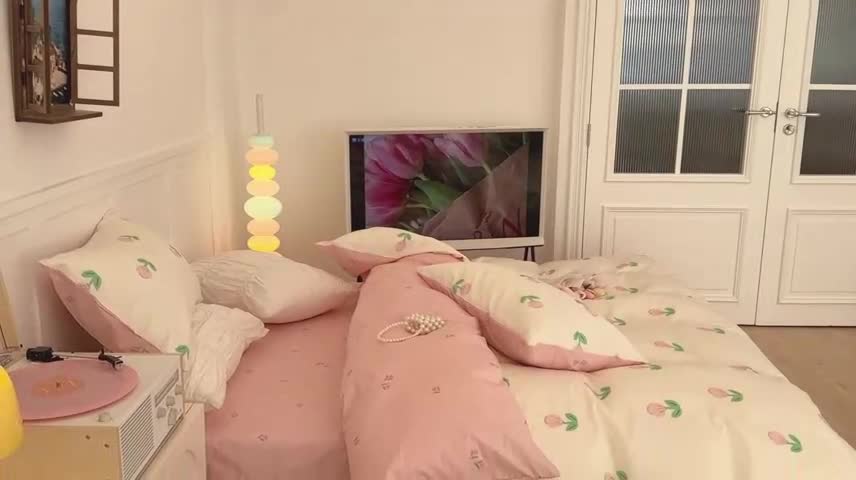 91家纺网 家纺一手货源 找家纺 昔可 2023春日新款全棉3 粉嫩小郁金