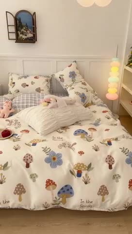 91家纺网 家纺一手货源 找家纺 昔可 2023春日新款全棉3 单车兔