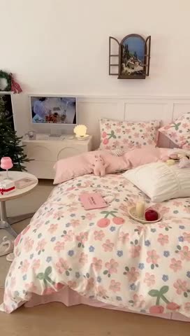 91家纺网 家纺一手货源 找家纺 昔可 2023春日新款全棉3 春日樱花