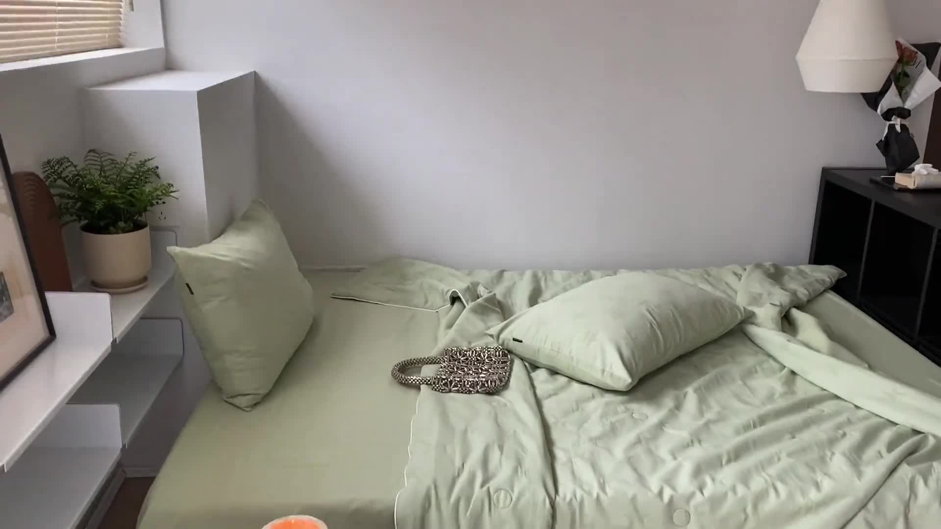 91家纺网 家纺一手货源 找家纺 莱福仕家纺2024新款泡芙水洗棉大豆夏被 星愿-抹茶绿