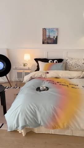 91家纺网 家纺一手货源 找家纺 昔可 2023新款大版全棉 渐变日落